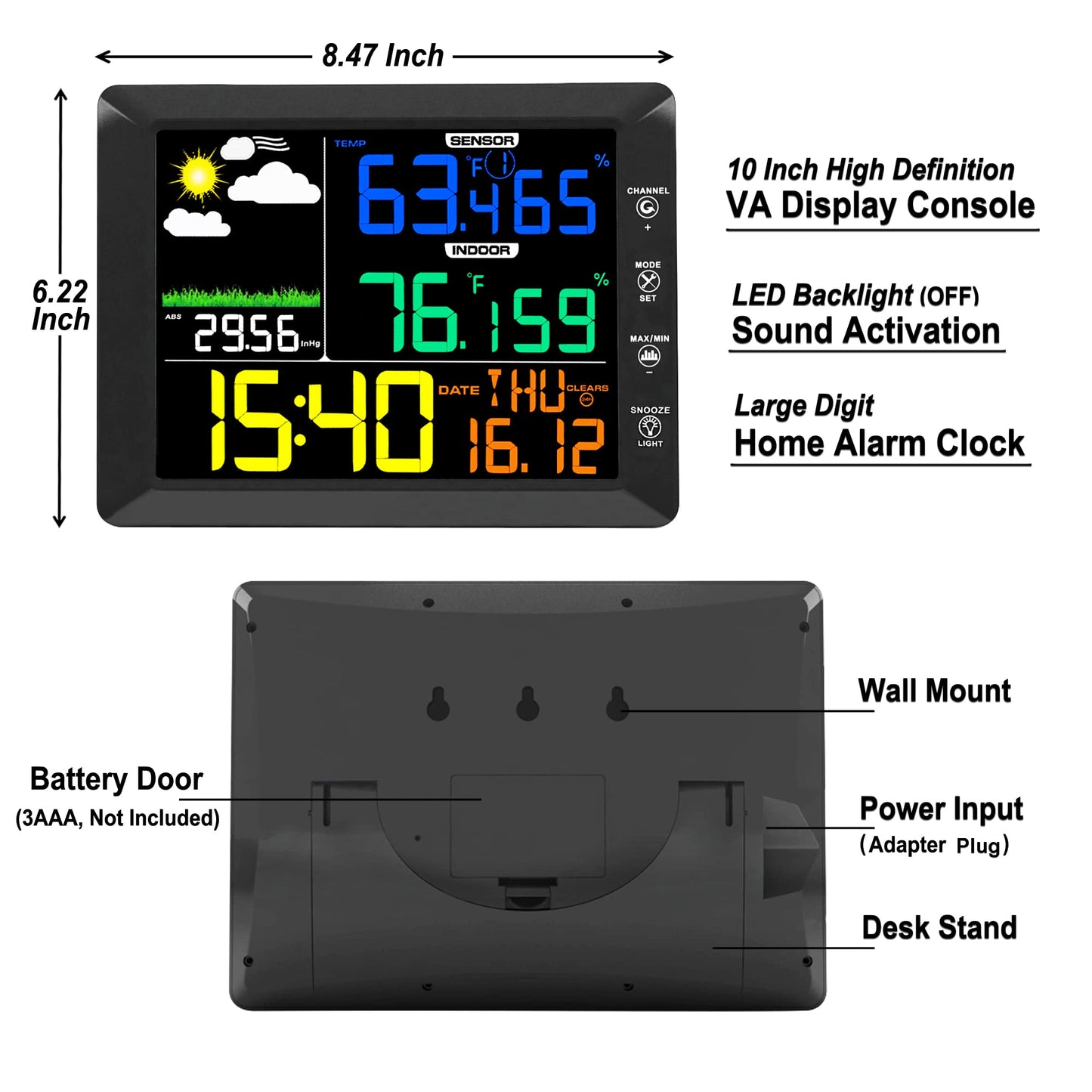 10 Inch Home Weather Station